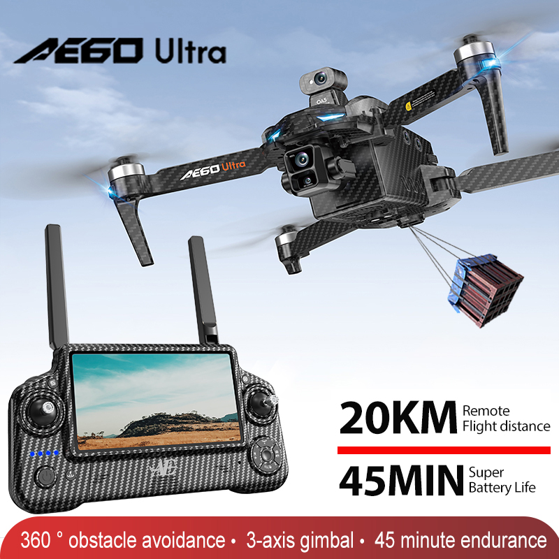 AE60 GPS Drone Professional 8K - Drone Controller Screen ulasan dan harga