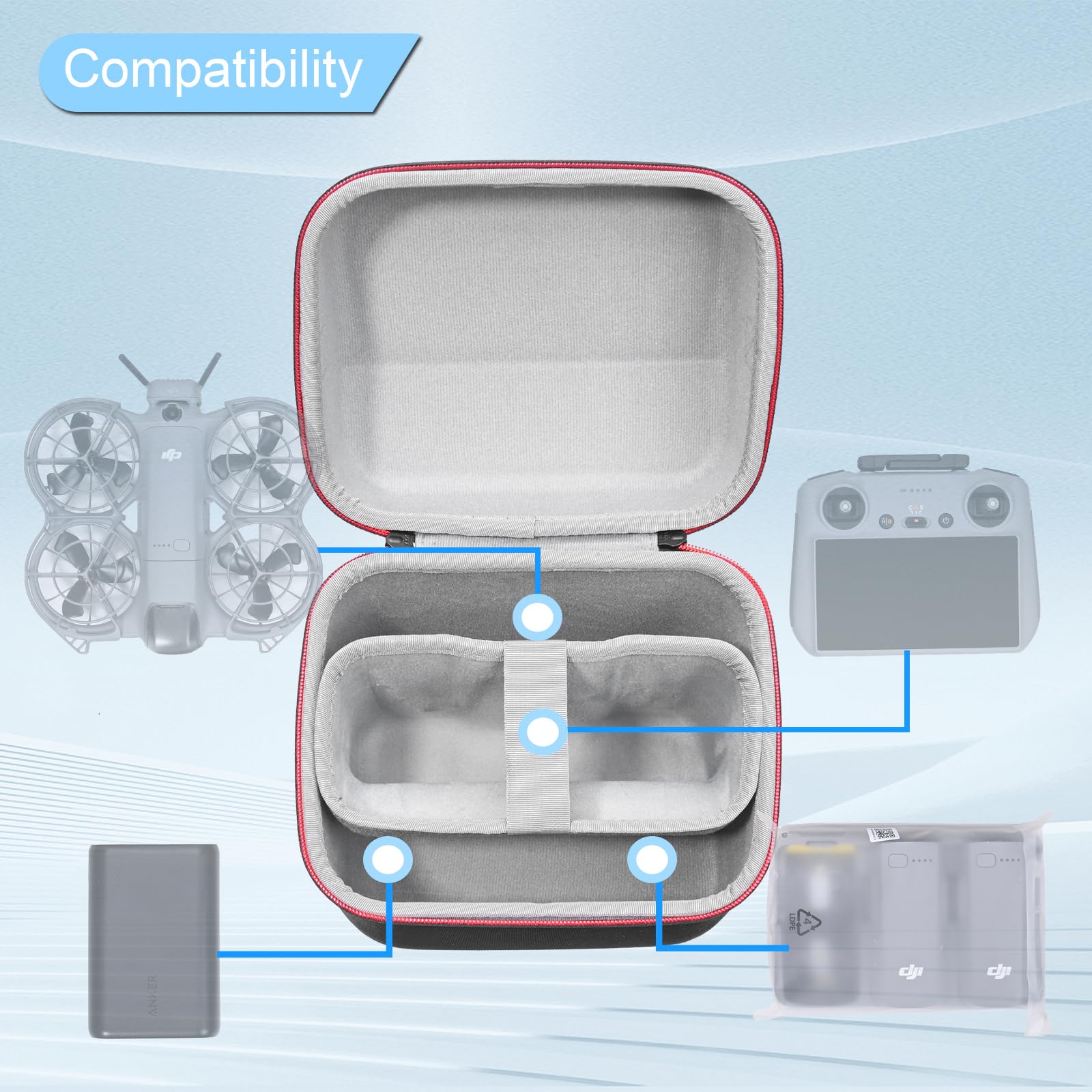 Portable Case for DJI Neo 2 Fl - Drone Charging Hub ulasan dan harga